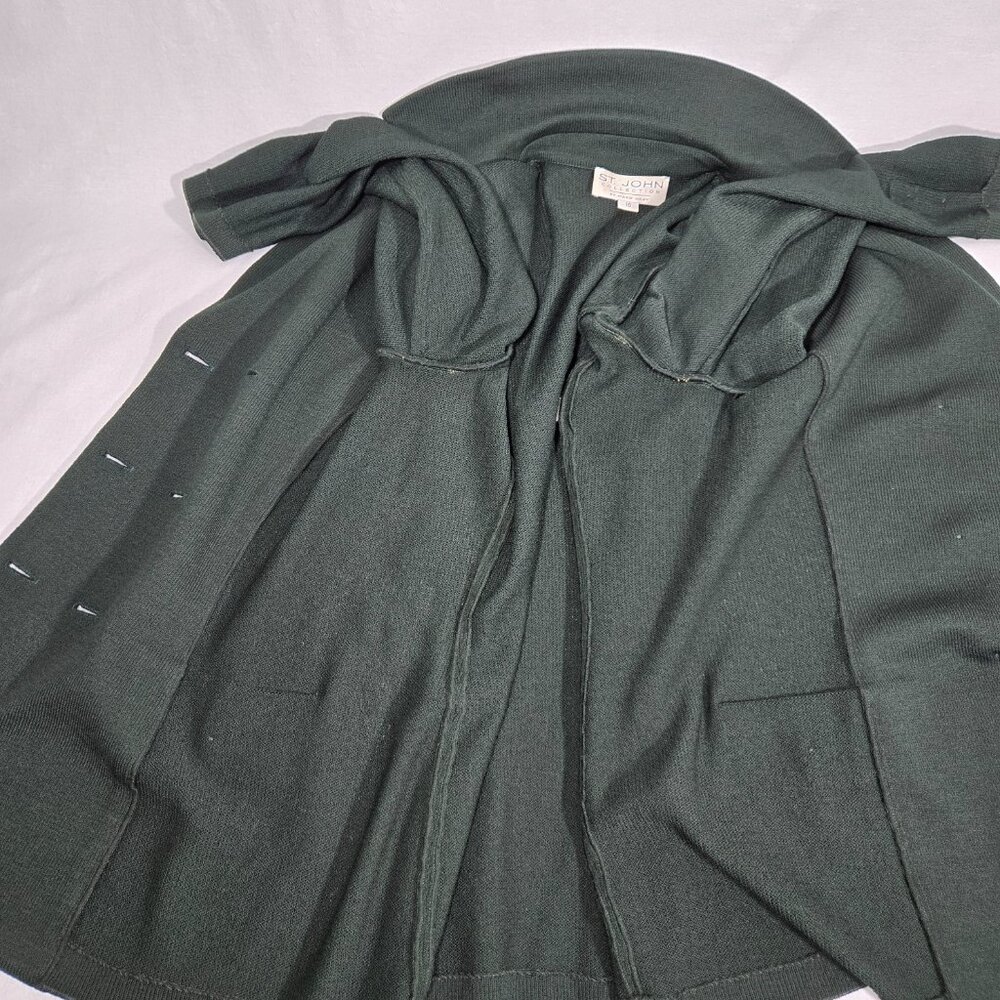 ST. JOHN Collection by Marie Gray Elite-Green Santana Knit Blazer Women Size 10. - Picture 14 of 17